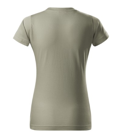 T-shirt dames Basic licht khaki
