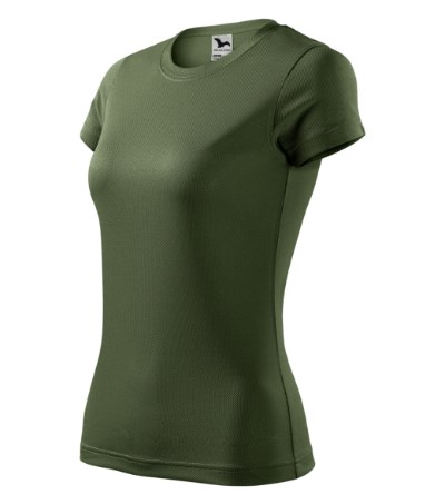 T-shirt dames Fantasy Wit - khaki