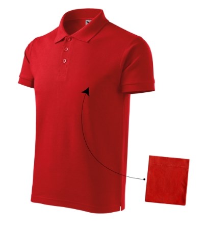 Poloshirt heren Cotton ash melange - rood