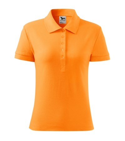 Poloshirt dames Cotton Heavy tangerine oranje