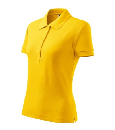Poloshirt dames Cotton Heavy Wit - geel