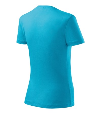 T-shirt dames Basic blue atoll