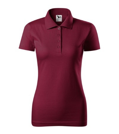 Poloshirt dames Single J. garnet
