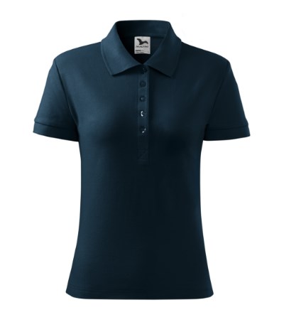 Poloshirt dames Cotton Heavy navy blue
