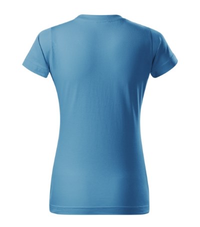 T-shirt dames Basic azuur blauw