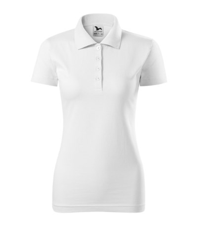 Poloshirt dames Single J. Wit