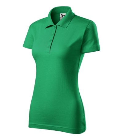 Poloshirt dames Single J. sky blue - kelly green