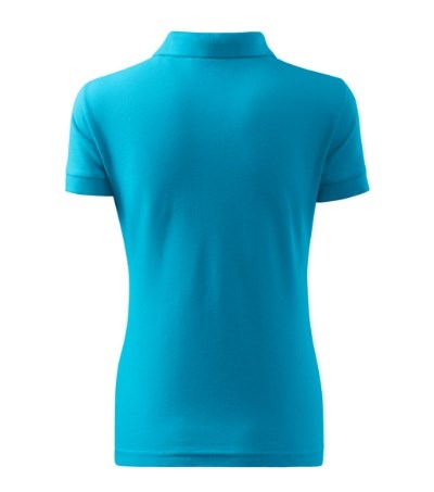 Poloshirt dames Cotton Heavy blue atoll