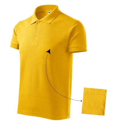 Poloshirt heren Cotton ash melange - geel