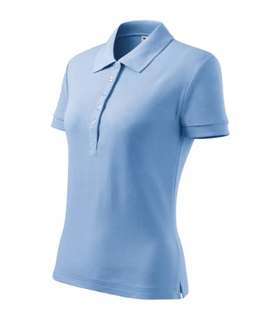 Poloshirt dames Cotton Heavy Wit - sky blue