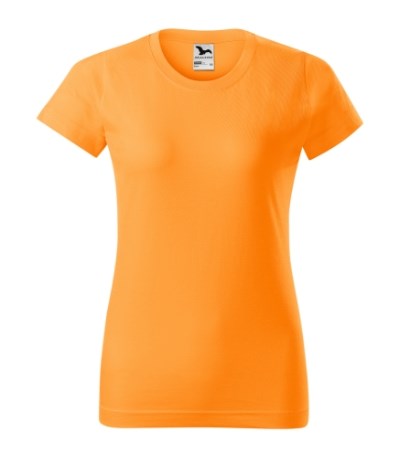 T-shirt dames Basic tangerine oranje