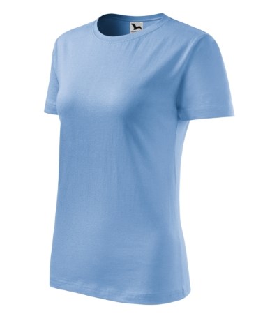 T-shirt dames Classic New oranje - sky blue