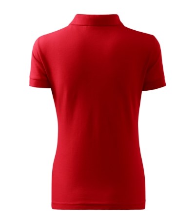 Poloshirt dames Cotton Heavy rood