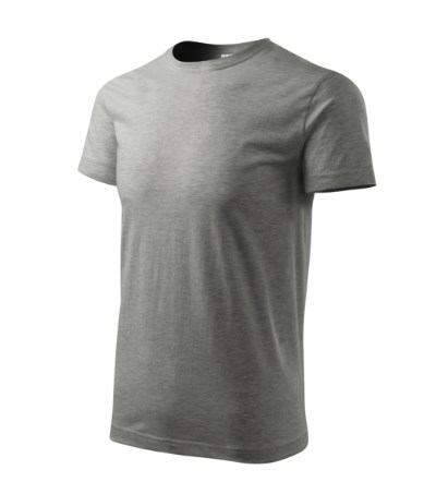 T-shirt uniseks Heavy New oranje - dark gray melange