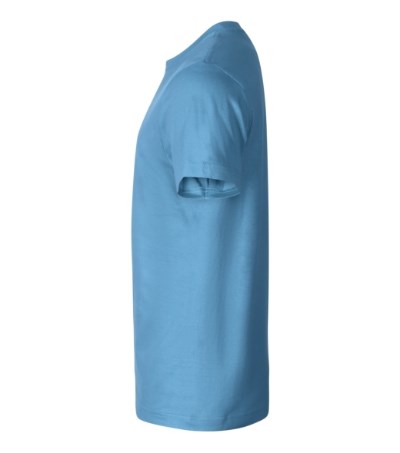 T-shirt heren Basic Free azuur blauw