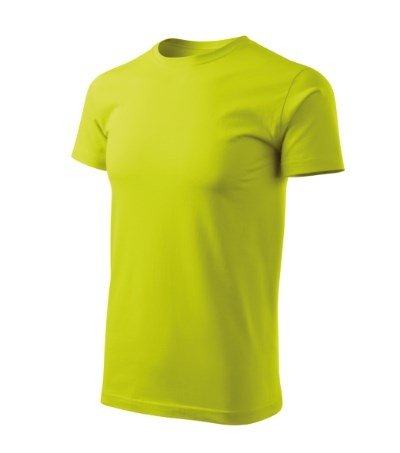 T-shirt heren Basic Free ash melange - lime punch