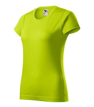 T-shirt dames Basic licht khaki - lime punch