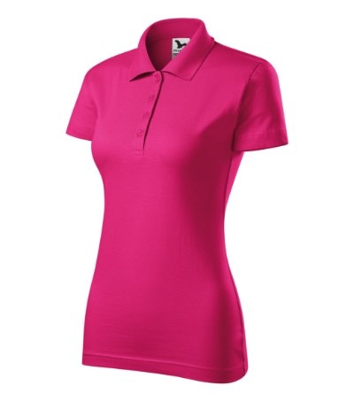 Poloshirt dames Single J. sky blue - magenta