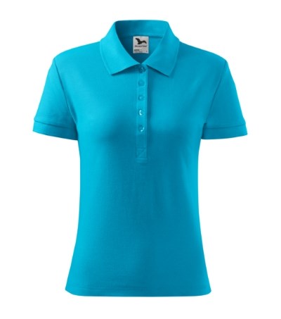 Poloshirt dames Cotton Heavy blue atoll
