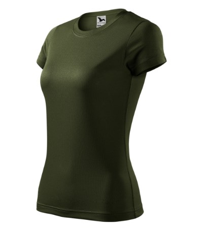 T-shirt dames Fantasy Wit - military