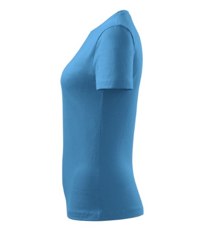 T-shirt dames Basic azuur blauw