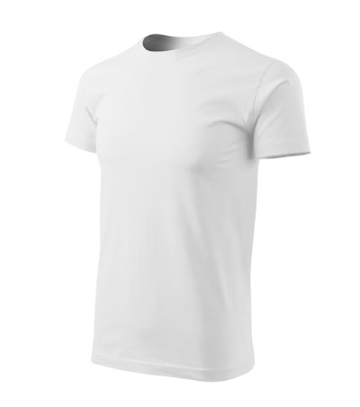 T-shirt heren Basic Free ash melange - wit