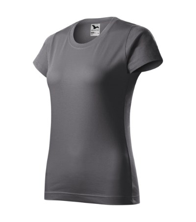 T-shirt dames Basic licht khaki - steel gray