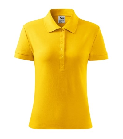 Poloshirt dames Cotton Heavy geel