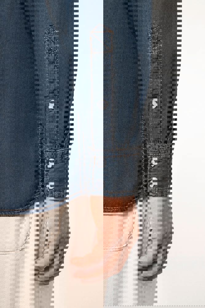 K519 - Heren denim overhemd lange mouwen K519 - Heren denim overhemd lange mouwen