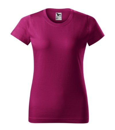 T-shirt dames Basic fuchsia rood