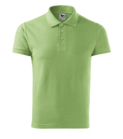 Poloshirt heren Cotton gras groen