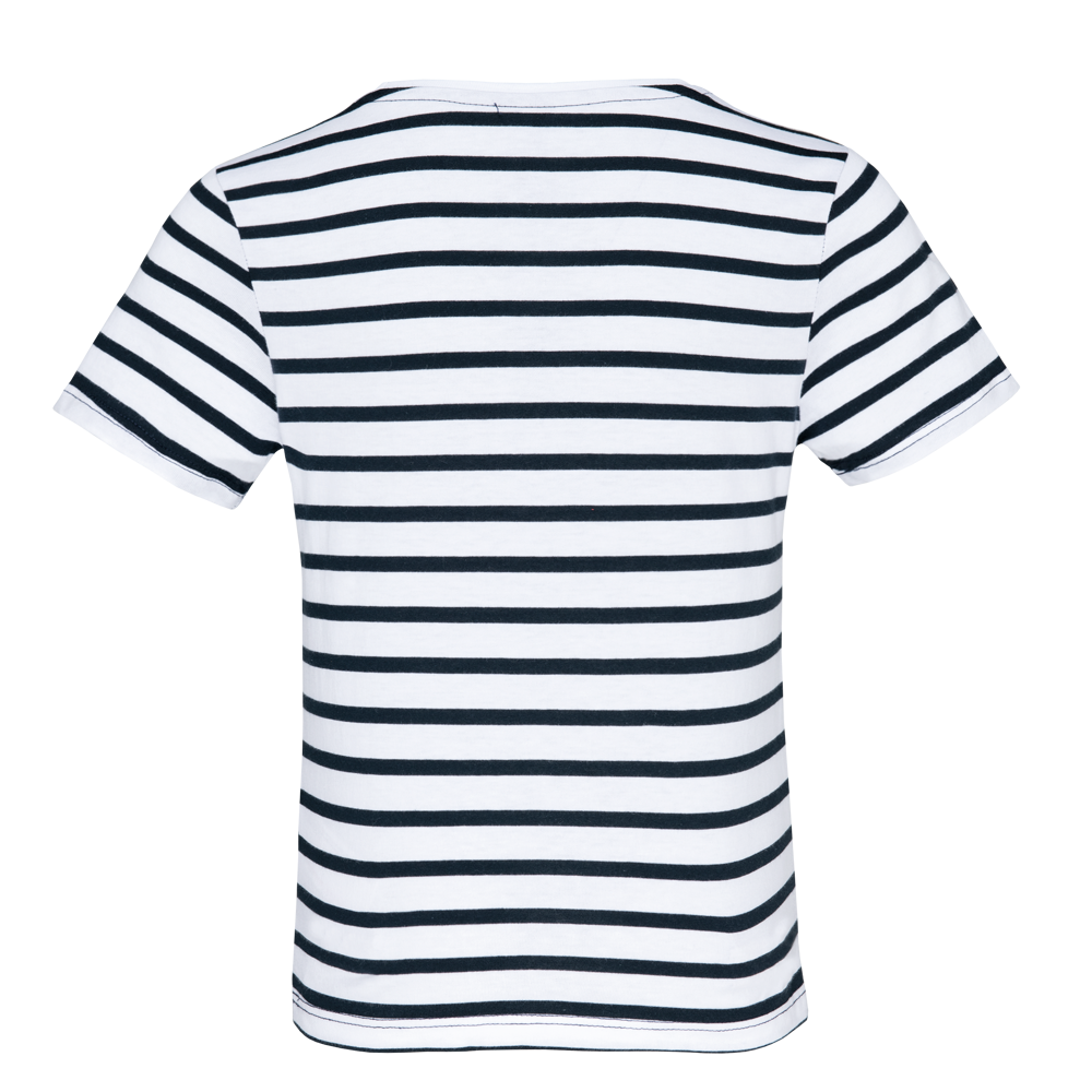 K379 - Gestreept T-shirt met zak en korte mouwen kids K379 - Gestreept T-shirt met zak en korte mouwen kids
