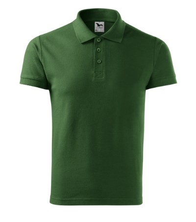Poloshirt heren Cotton bottle green