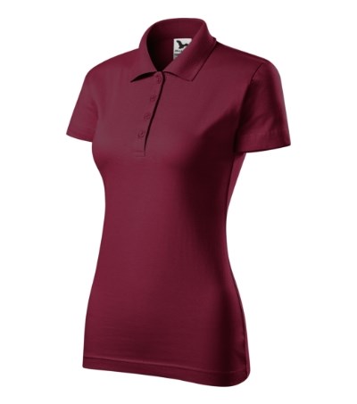 Poloshirt dames Single J. sky blue - garnet