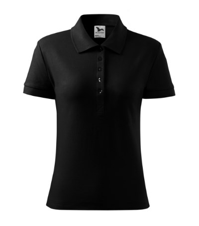 Poloshirt dames Cotton Heavy Zwart