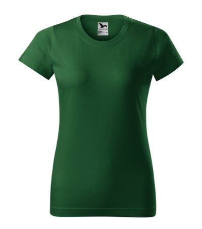 T-shirt dames Basic bottle green