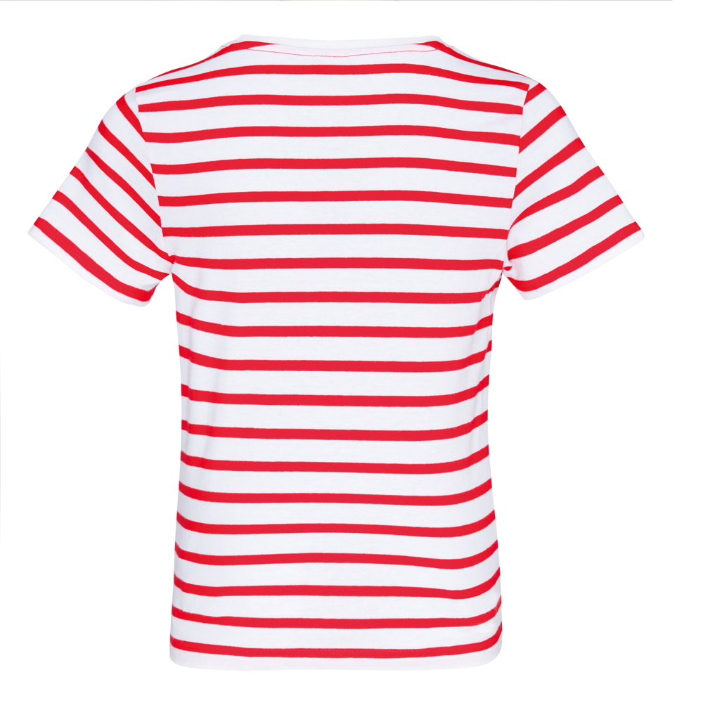 White / Red Stripe