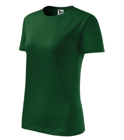T-shirt dames Classic New oranje - bottle green