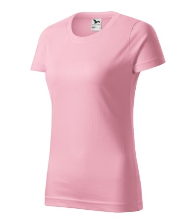 T-shirt dames Basic licht khaki - rose
