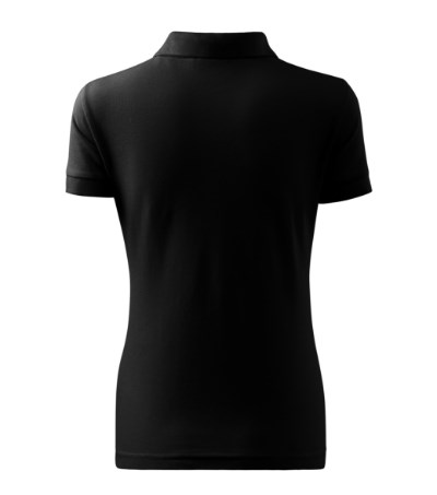 Poloshirt dames Cotton Heavy Zwart