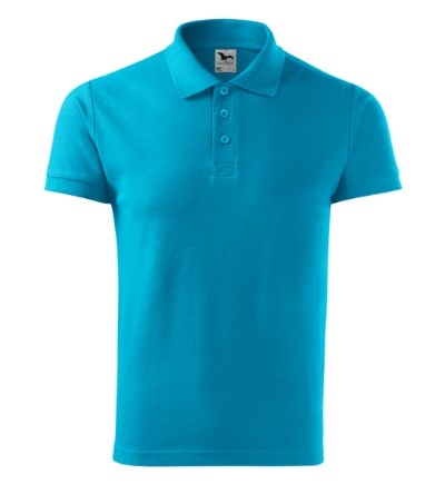 Poloshirt heren Cotton blue atoll
