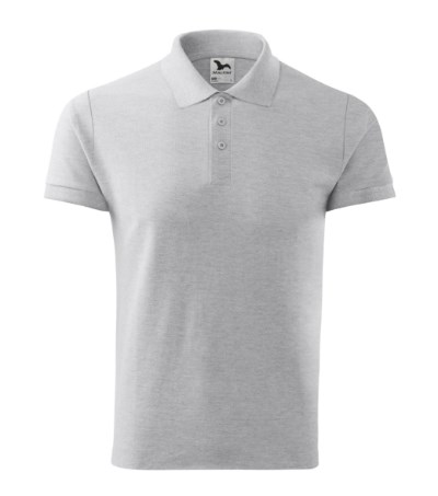 Poloshirt heren Cotton ash melange