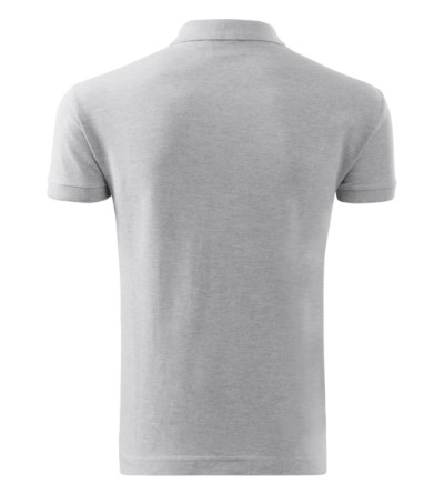 Poloshirt heren Cotton ash melange