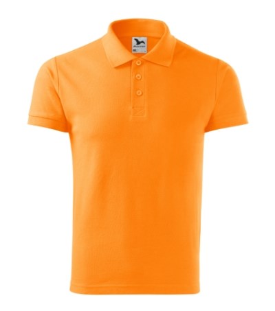 Poloshirt heren Cotton tangerine oranje