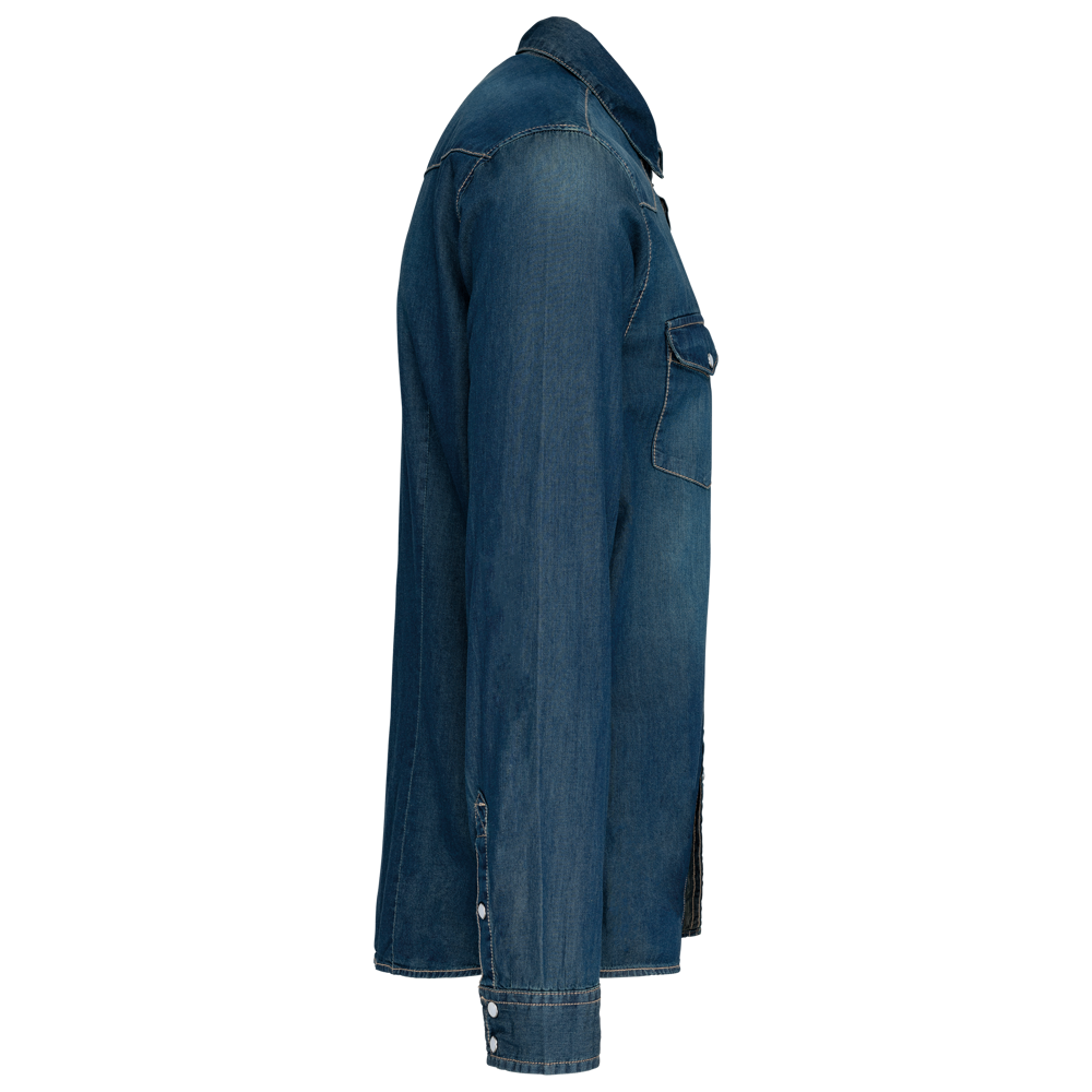 K519 - Heren denim overhemd lange mouwen K519 - Heren denim overhemd lange mouwen