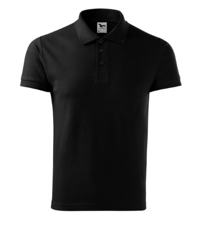 Poloshirt heren Cotton Zwart