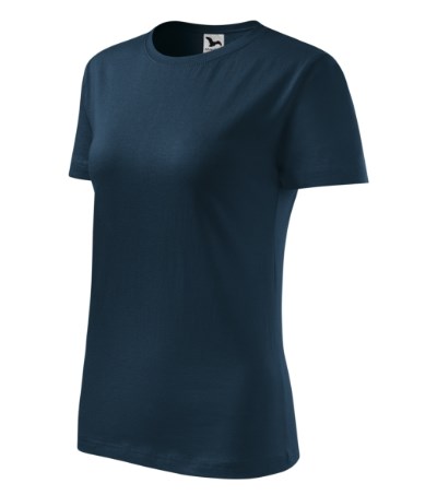 T-shirt dames Classic New oranje - navy blue