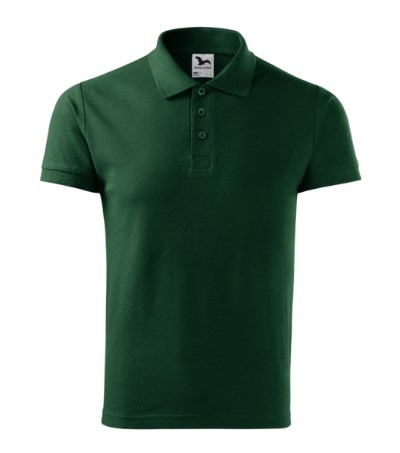 Poloshirt heren Cotton dark green