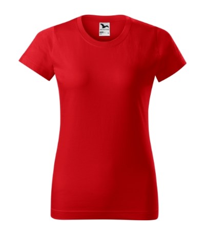 T-shirt dames Basic rood
