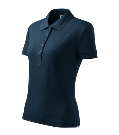 Poloshirt dames Cotton Heavy Wit - navy blue
